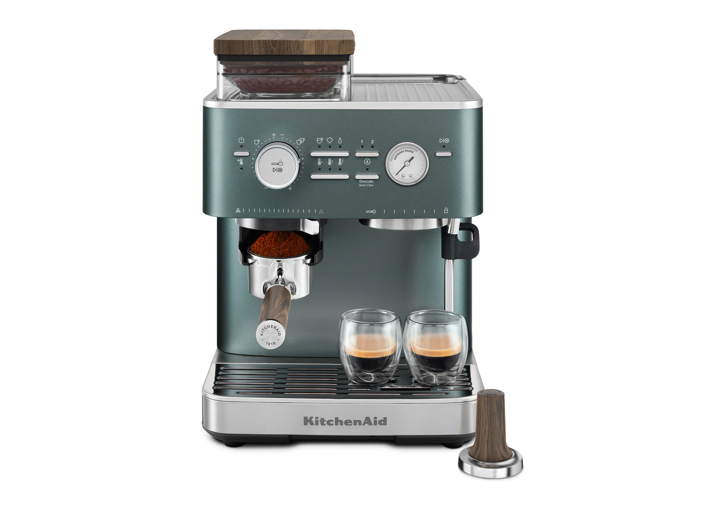 Semi Automatic Espresso Machine & Walnut Wood Accessories Bundle - Image 28