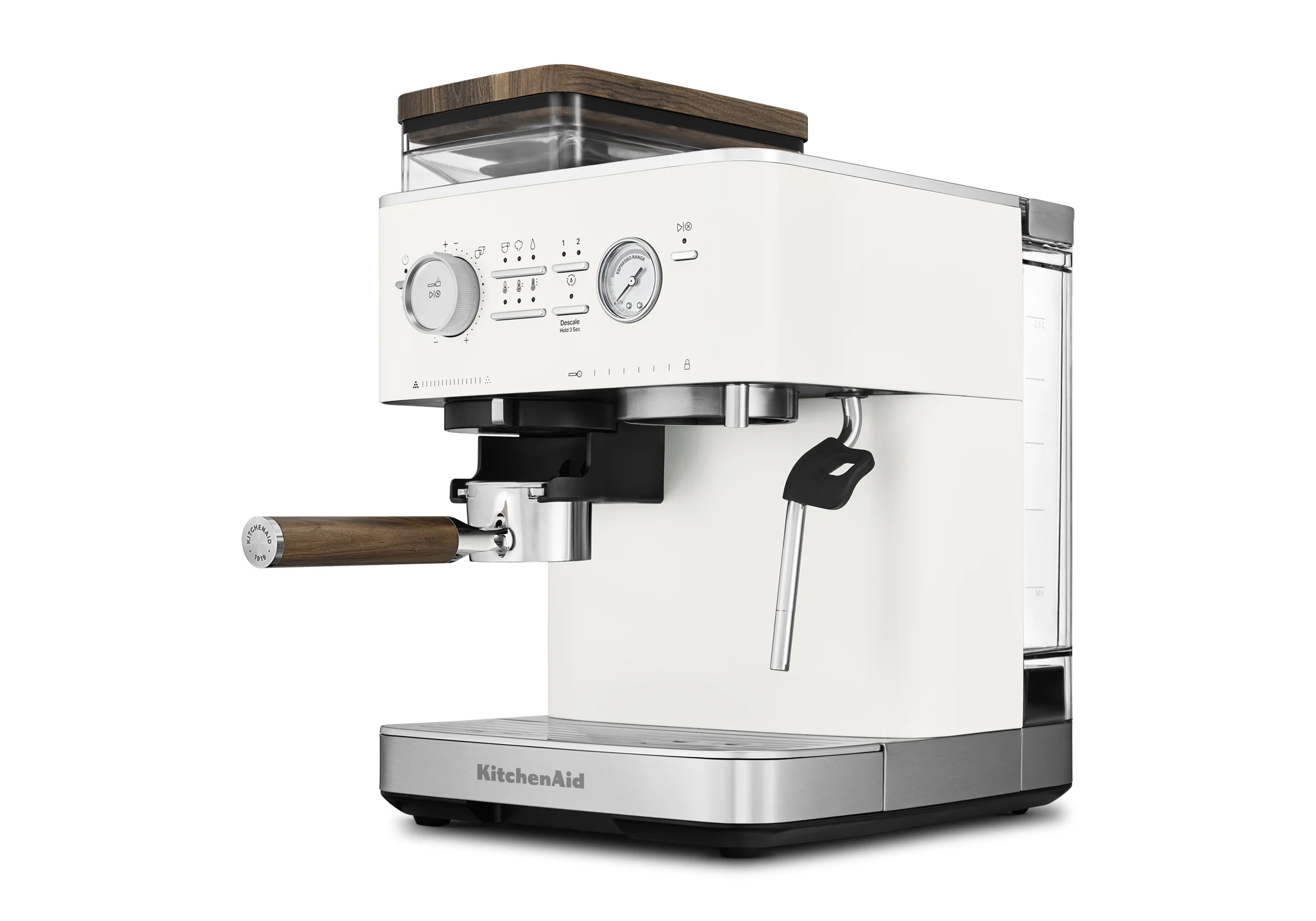 Semi Automatic Espresso Machine & Walnut Wood Accessories Bundle - Image 3