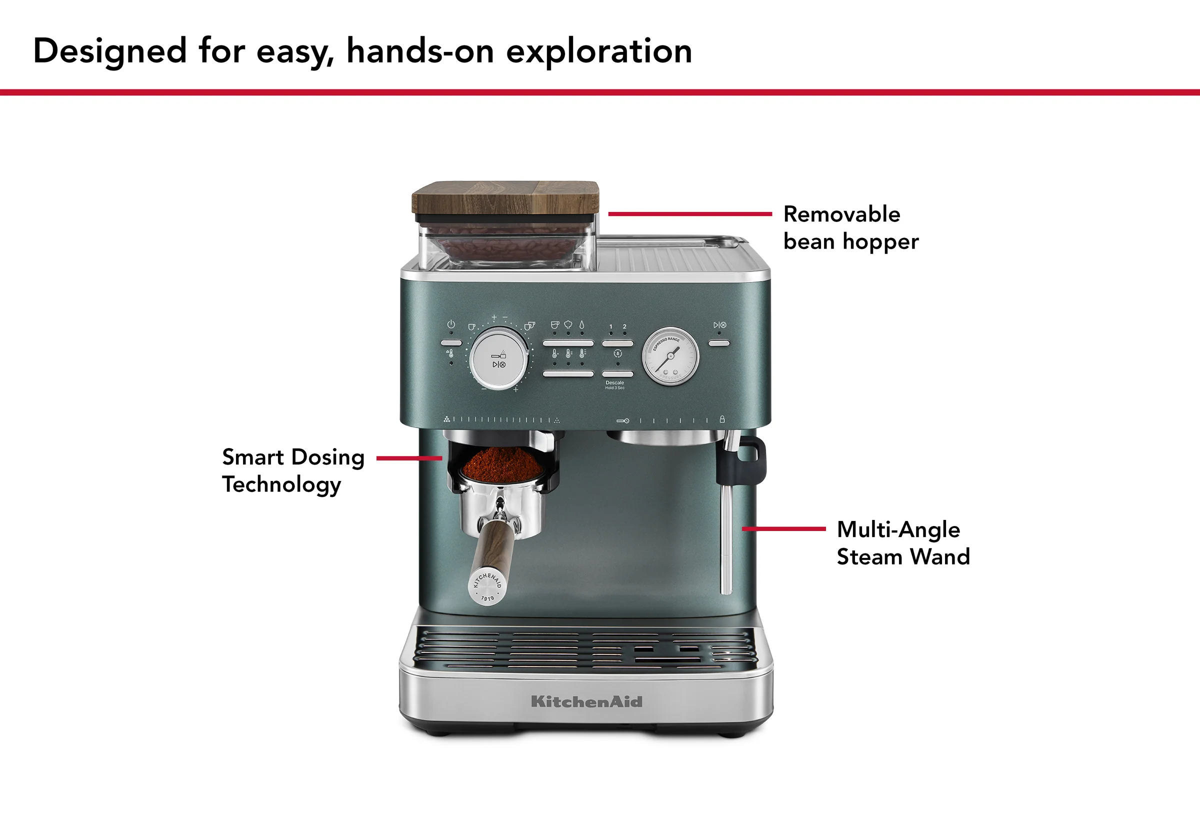 Semi Automatic Espresso Machine & Walnut Wood Accessories Bundle - Image 32