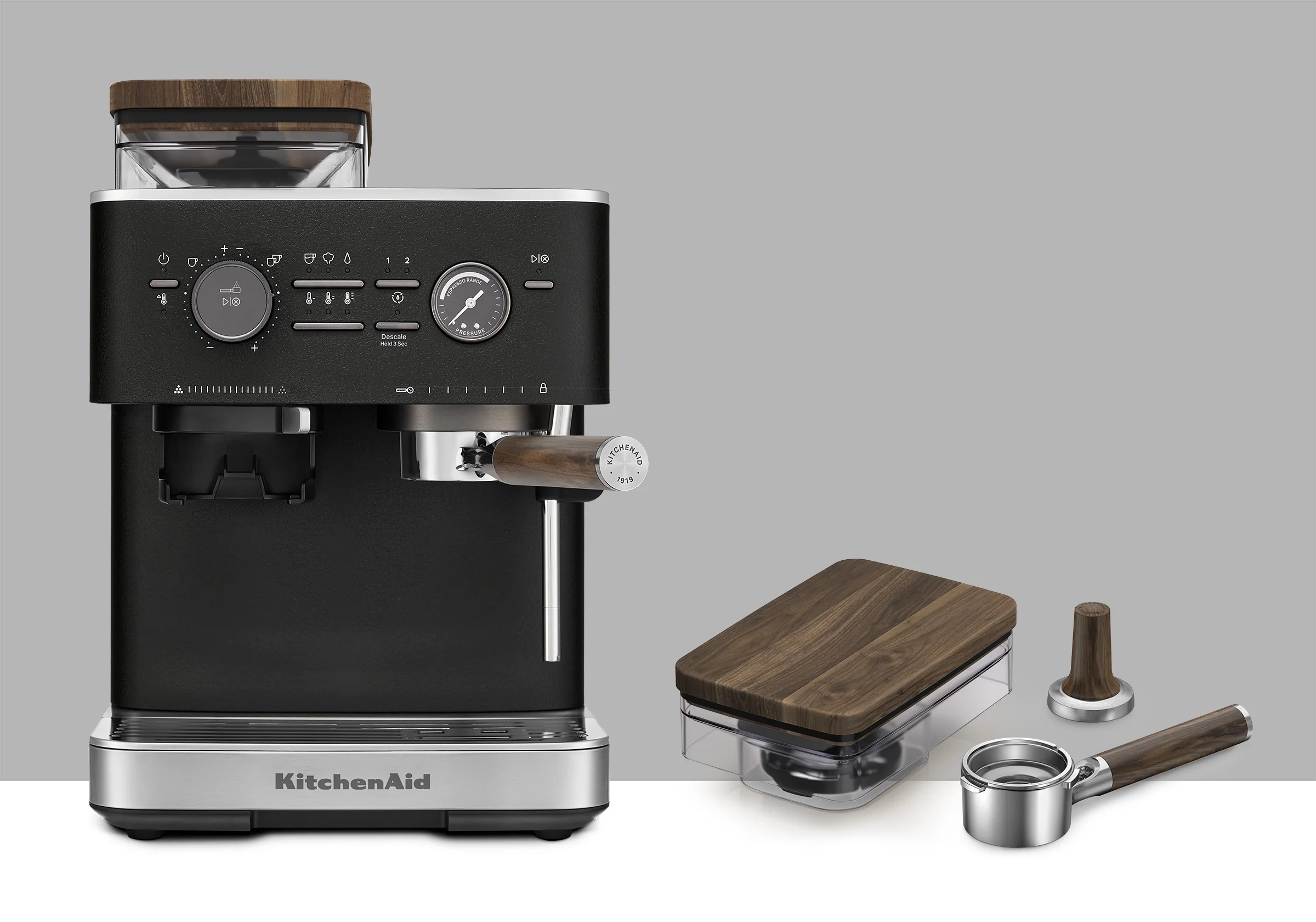 Semi Automatic Espresso Machine & Walnut Wood Accessories Bundle - Image 34