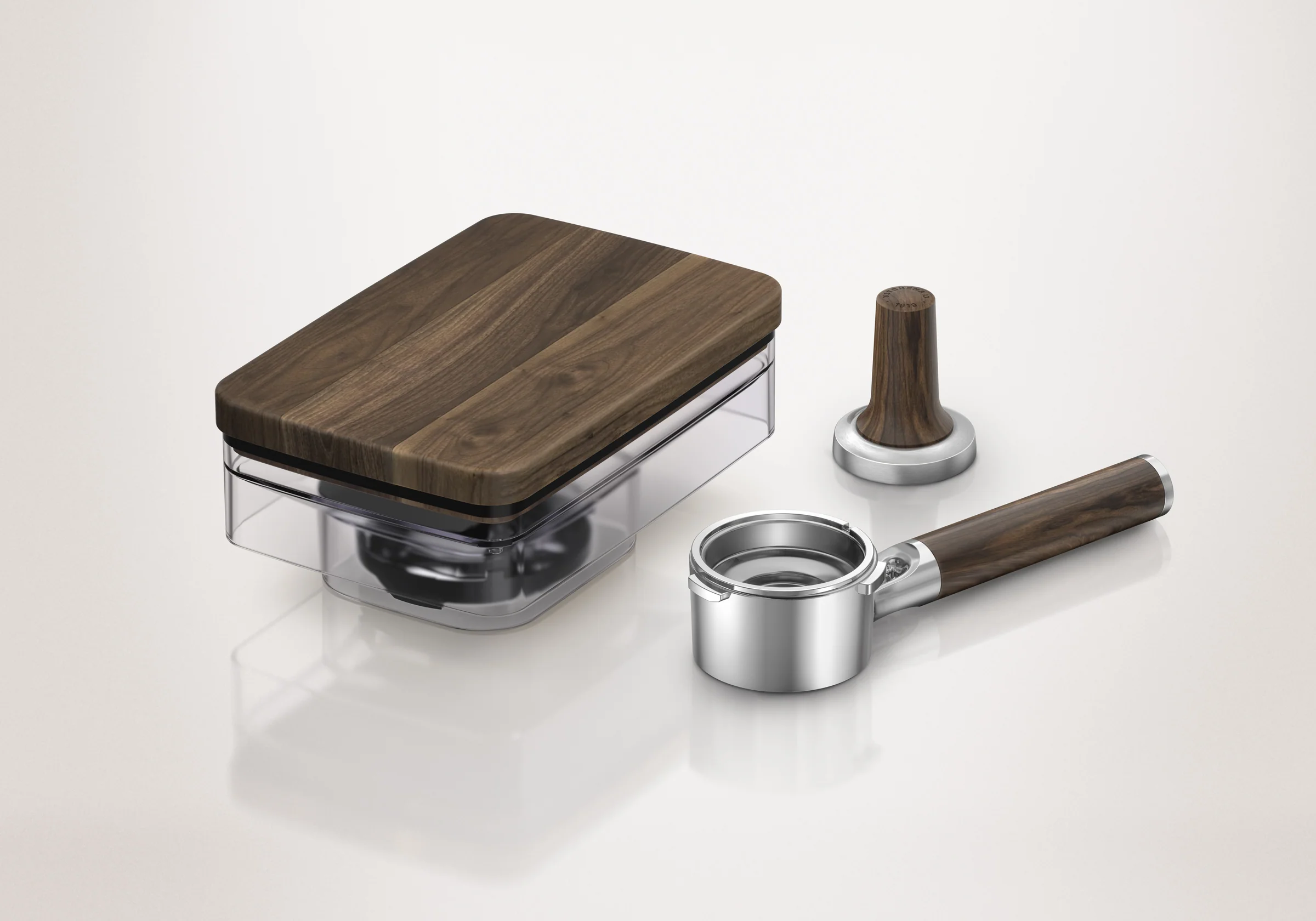 Semi Automatic Espresso Machine & Walnut Wood Accessories Bundle - Image 41