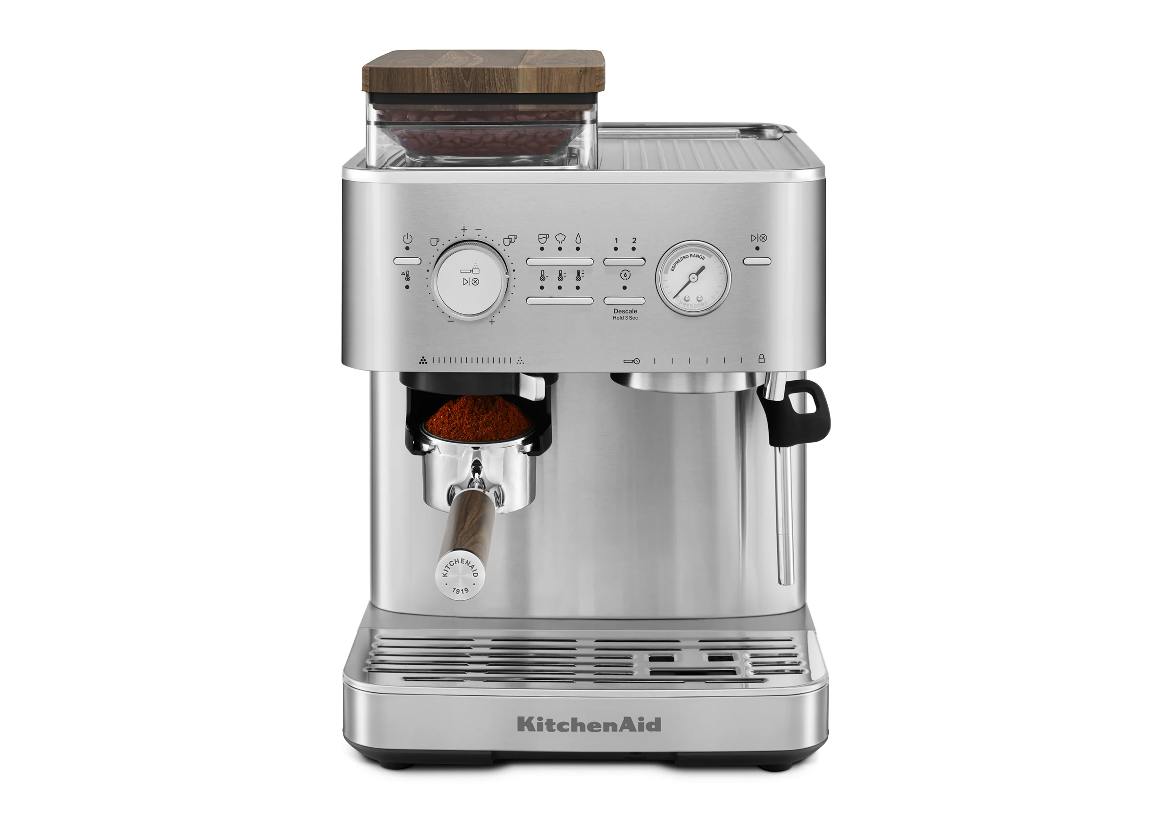 Semi Automatic Espresso Machine & Walnut Wood Accessories Bundle - Image 8